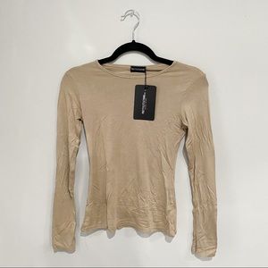 Beige Crew Neck Long Sleeve NWT